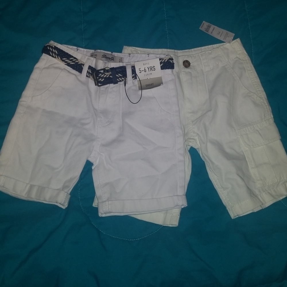 Brand new white and off white boy shorts